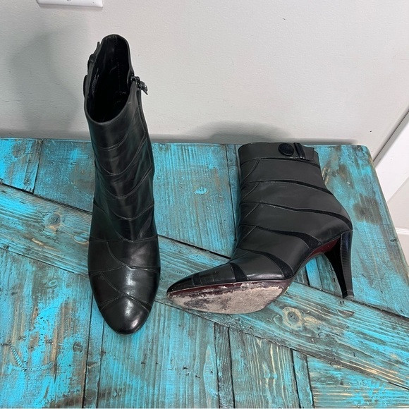 Cole Haan Nike Air Black Sawyer Air Short Heeled Boot Size 9.5 High Heel Classic - Picture 2 of 13